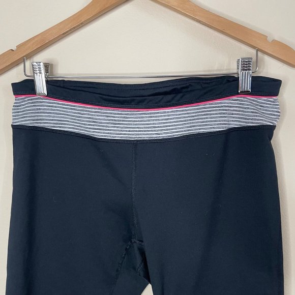 Lukka Womens Crop Capri Athletic Workout Leggings Black Gray Pink Size Large - Picture 4 of 13